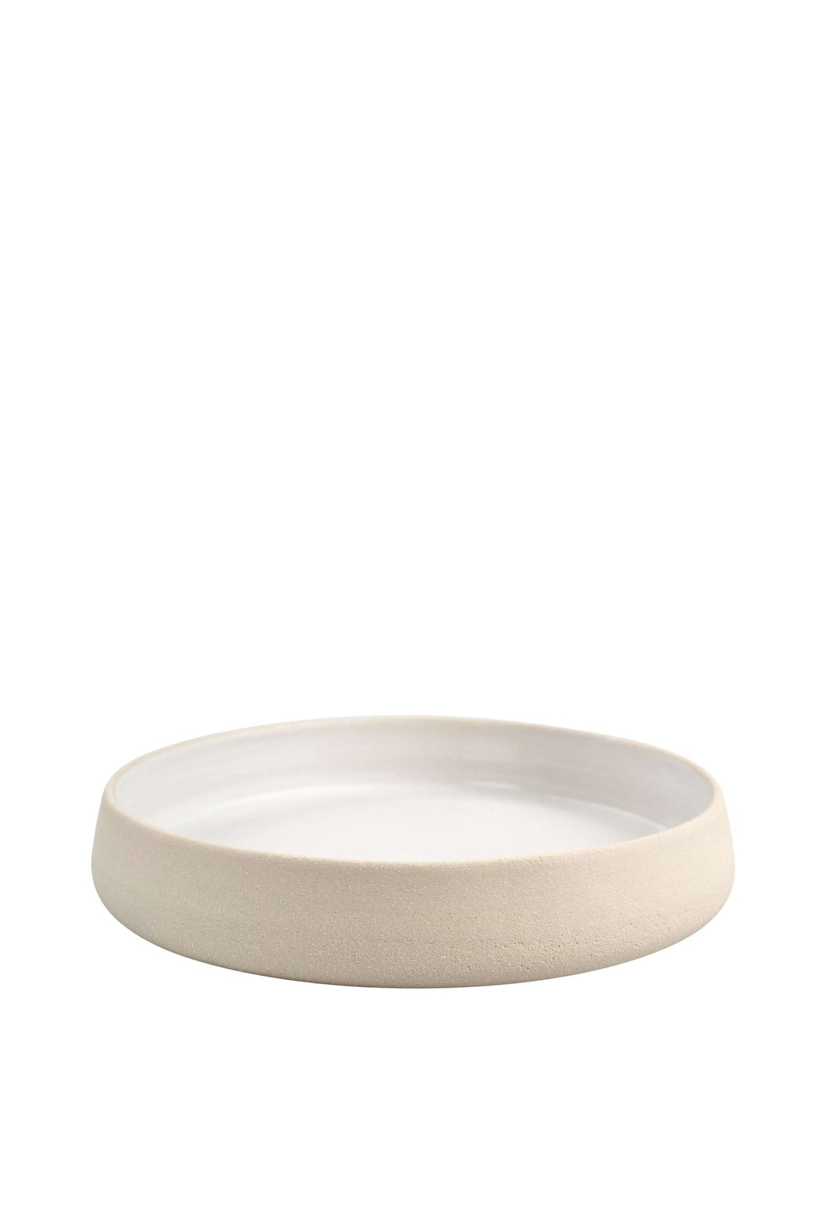 Exposed Clay Dinner Plates, High Sides, Raw Rim, another angle