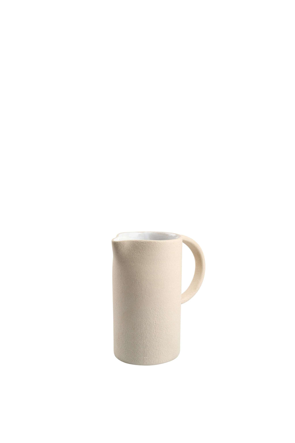 Exposed Clay Stoneware Large Pitcher, detail view
