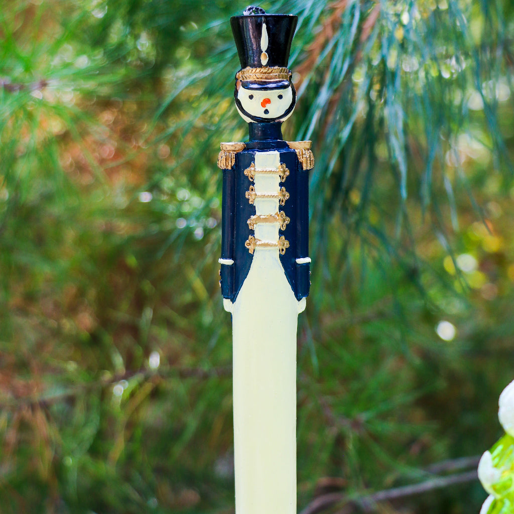 Royal Guard Hand-Painted Candles, Navy, Pair, alternate view