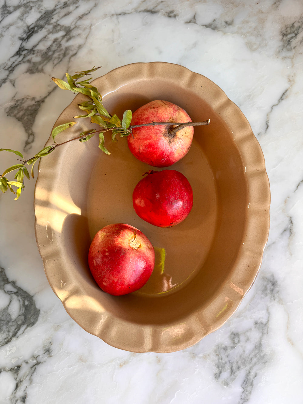 Vintage French Oval Pie Dish, another angle