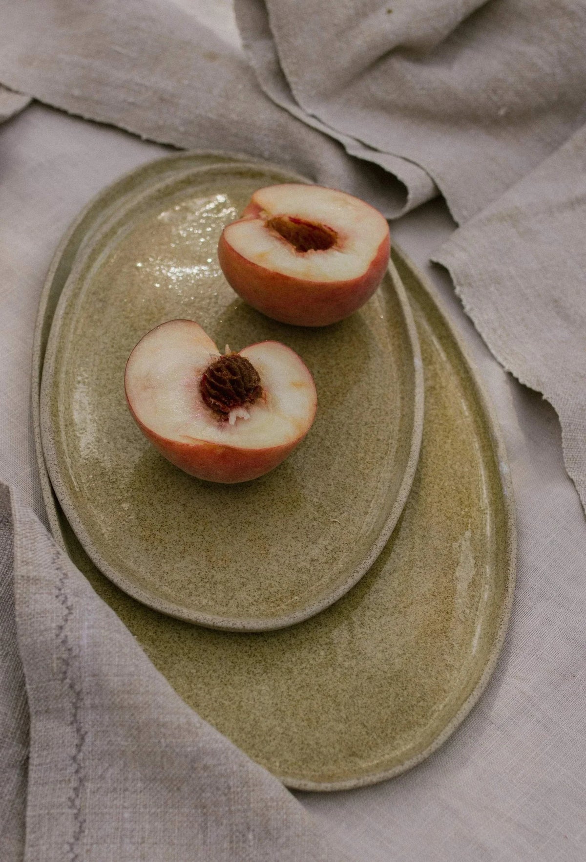 Concrete Stoneware Serving Platter, alternate view