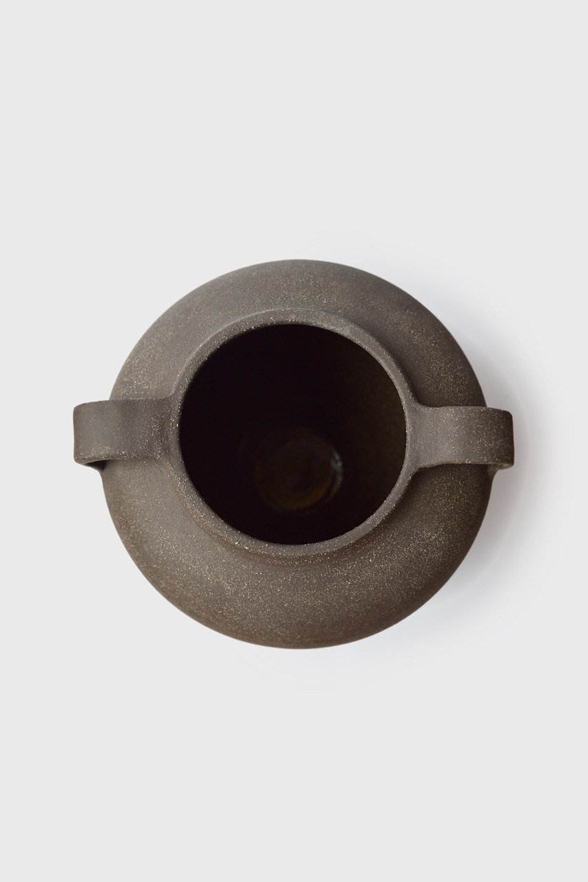 Exposed Clay Stoneware Vase, view 7