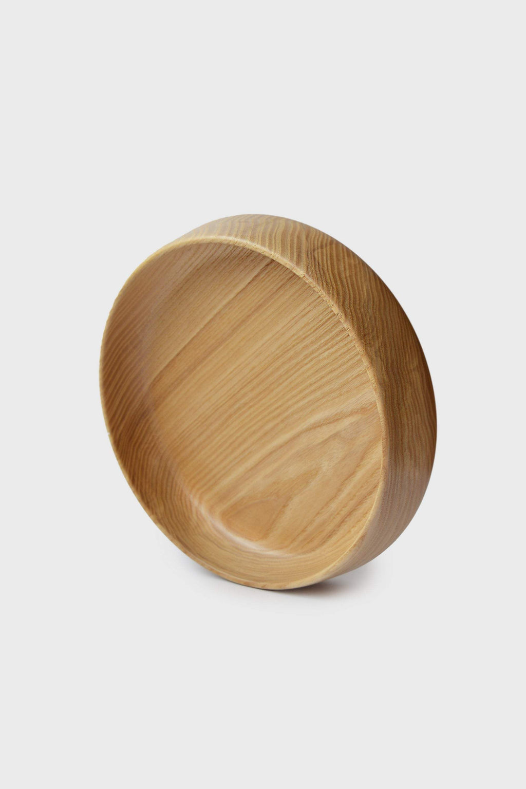 Hand-Carved Ash Wood Plate, High Rim, view 7