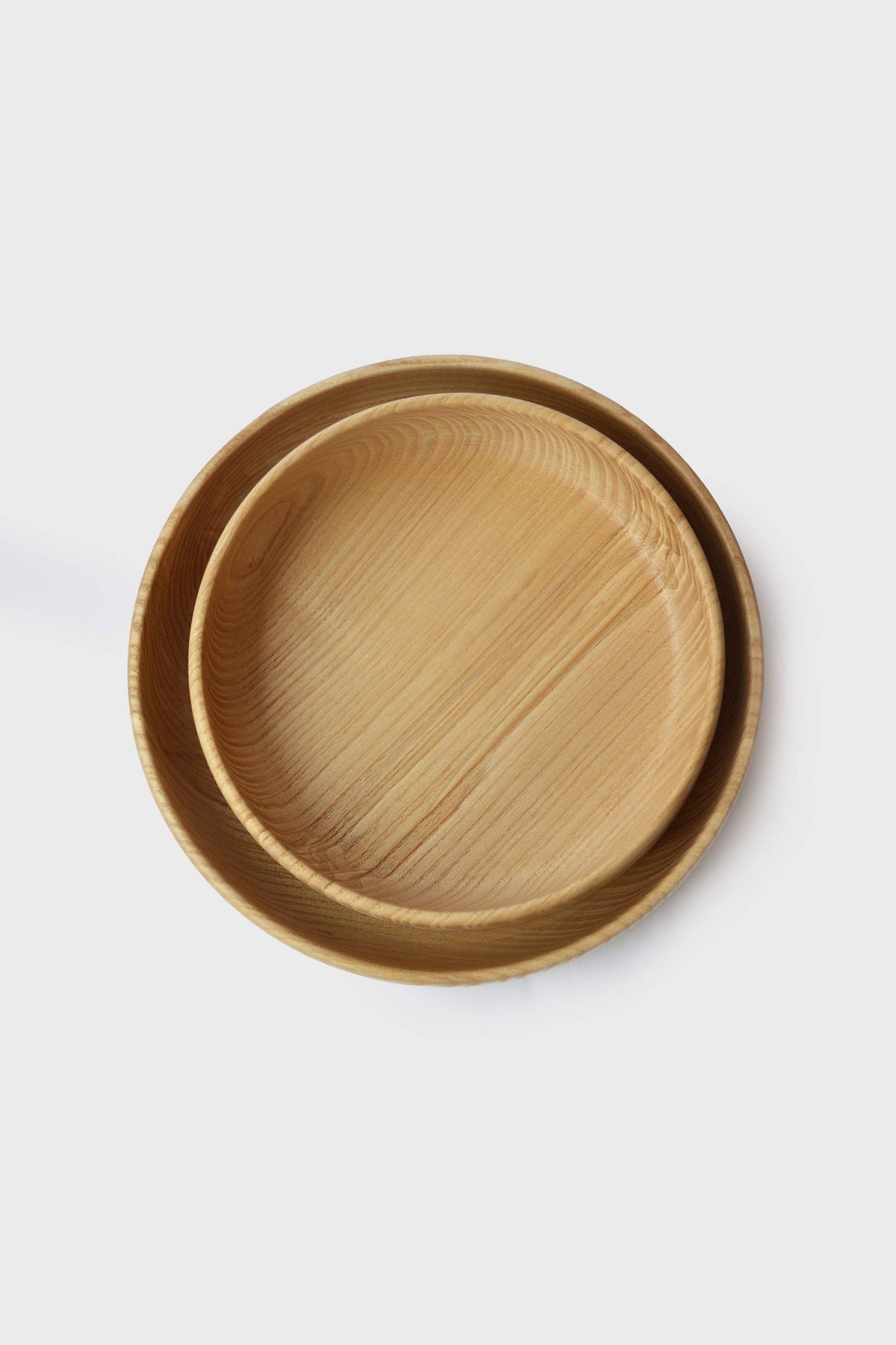 Hand-Carved Ash Wood Plate, High Rim, view 6