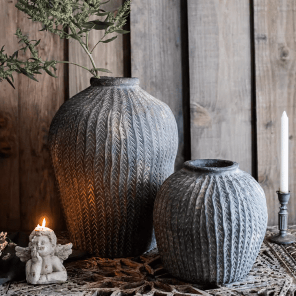 Antique-Style Concrete Vase