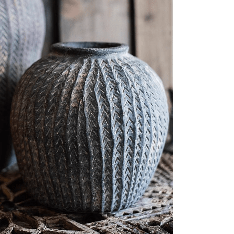 Antique-Style Concrete Vase, another angle
