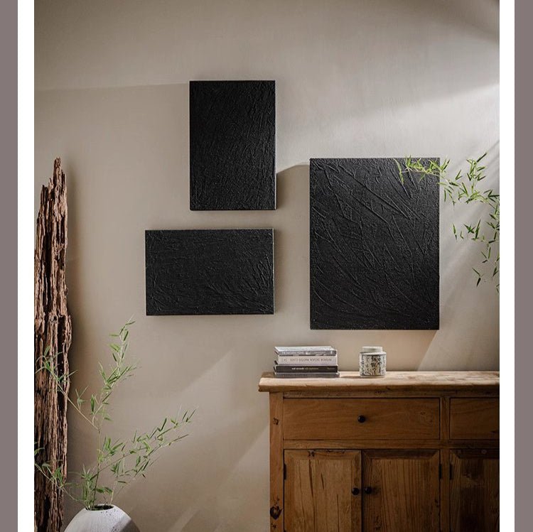 Black Sandstone Textured Wall Art, alternate view