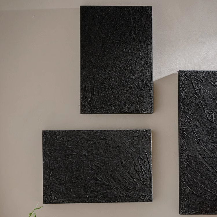 Black Sandstone Textured Wall Art