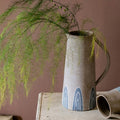 Hand-Painted Blue Terracotta Jar Vase