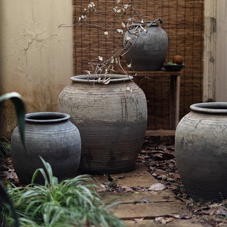 Oversized Aged Clay Pot