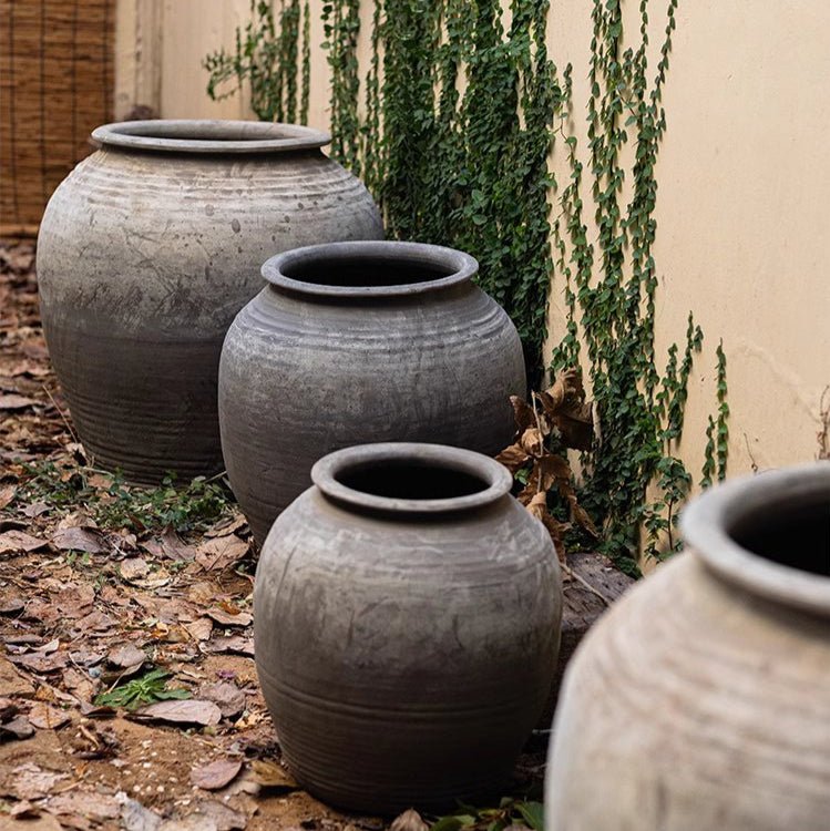 Oversized Aged Clay Pot, view 5