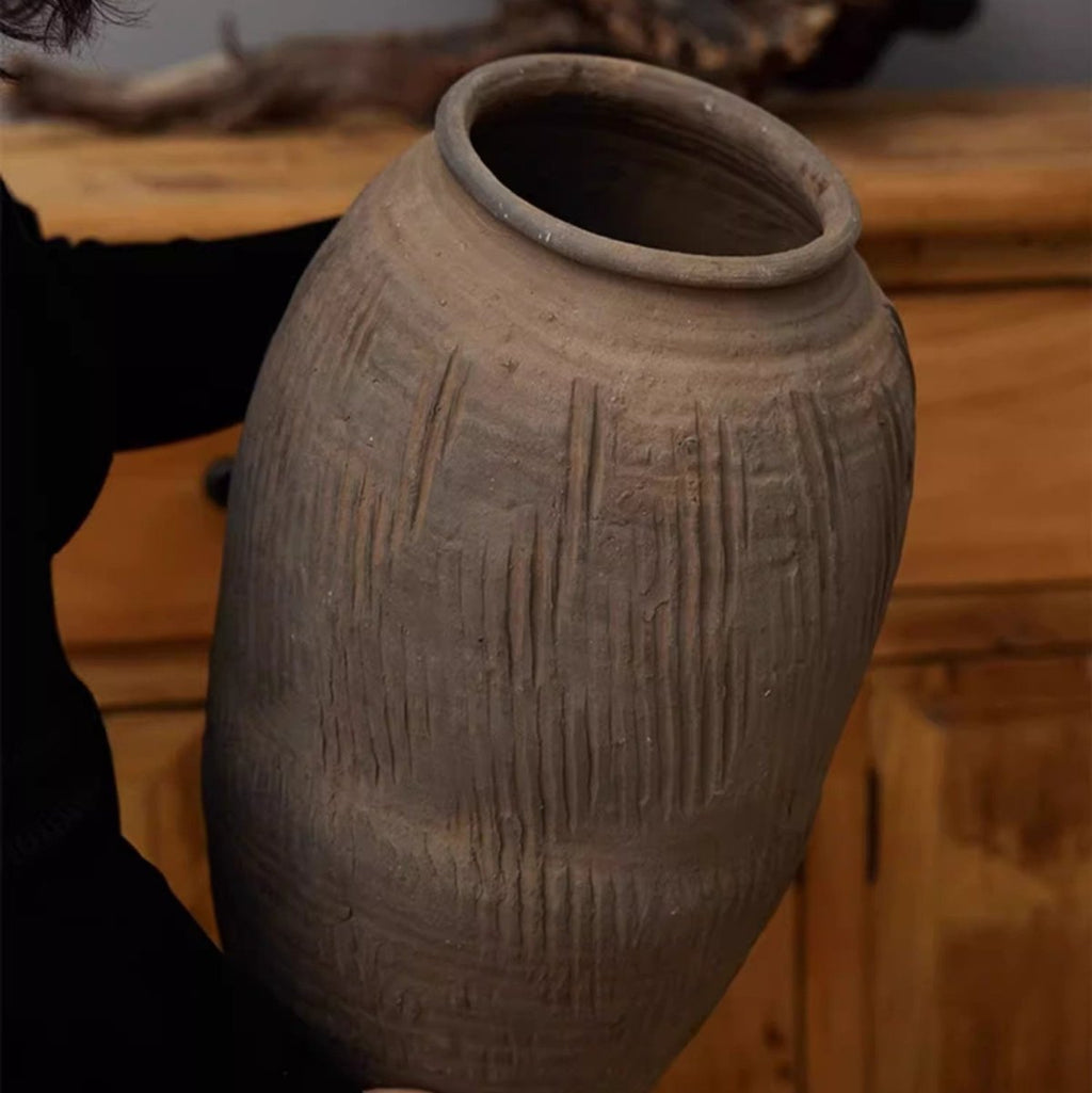 Tall Floor-Standing Clay Pot, view 7