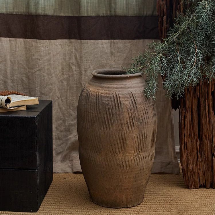 Tall Floor-Standing Clay Pot, view 8