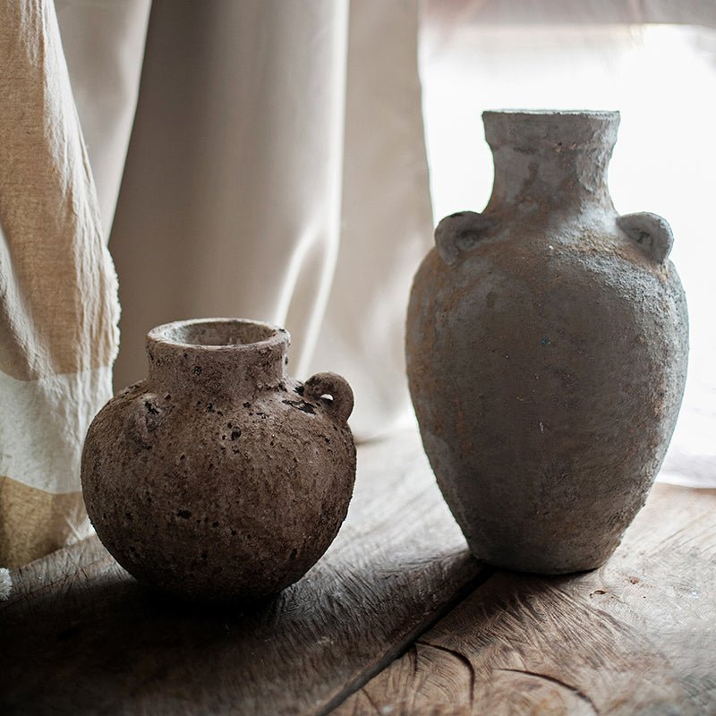 Zen Terracotta Vase for Dried Stems
