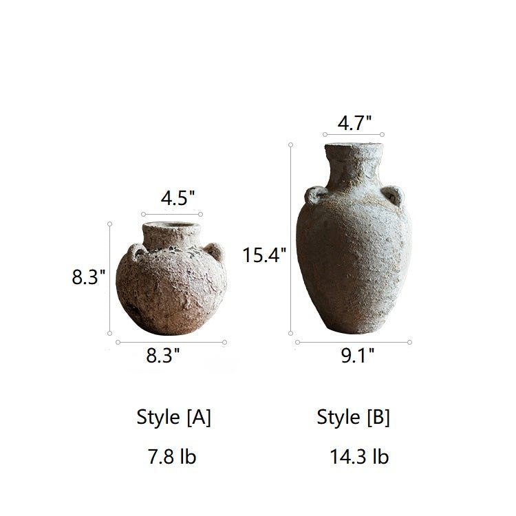 Zen Terracotta Vase for Dried Stems, view 12