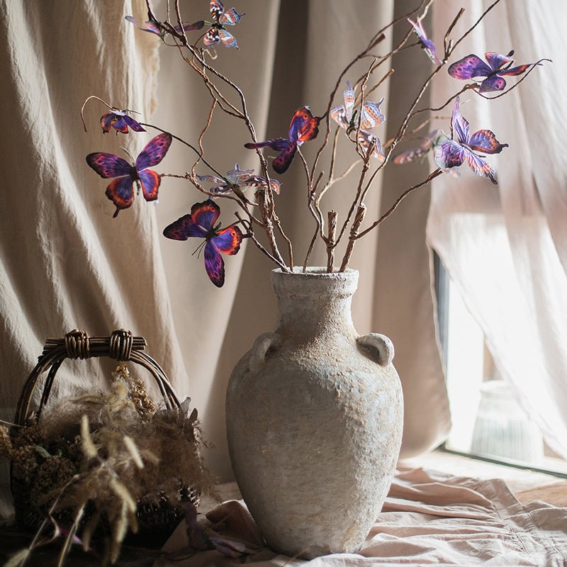 Zen Terracotta Vase for Dried Stems, another angle