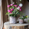 Rust Textured Art Glass Vase