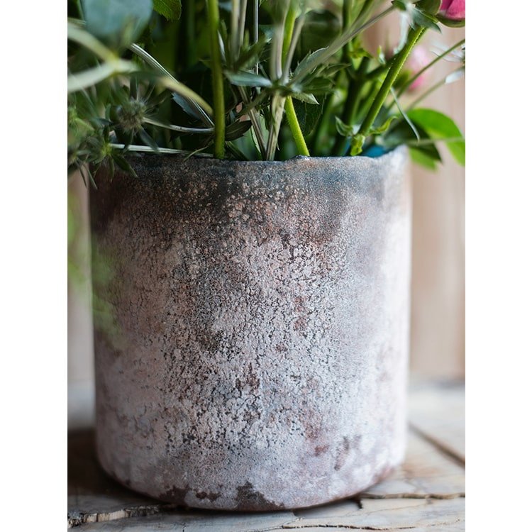 Rust Textured Art Glass Vase, view 9