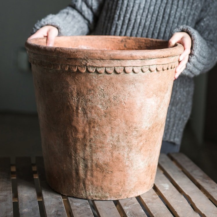 Terracotta Red Concrete Planter, view 11