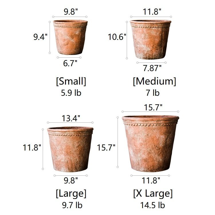 Terracotta Red Concrete Planter, view 12