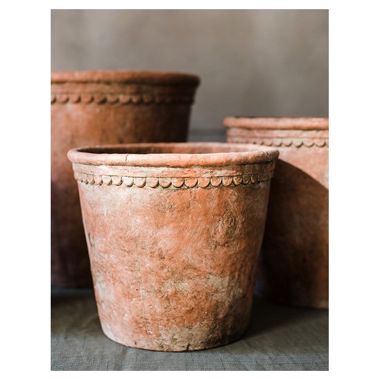 Terracotta Red Concrete Planter, view 6