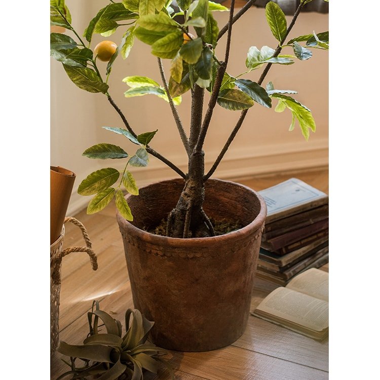 Terracotta Red Concrete Planter, view 8