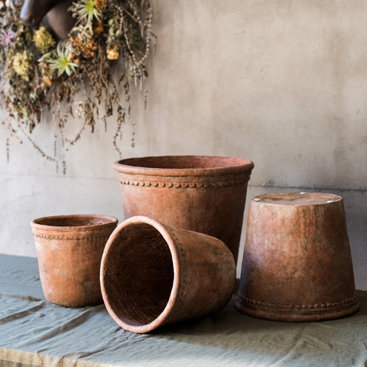 Terracotta Red Concrete Planter, view 9