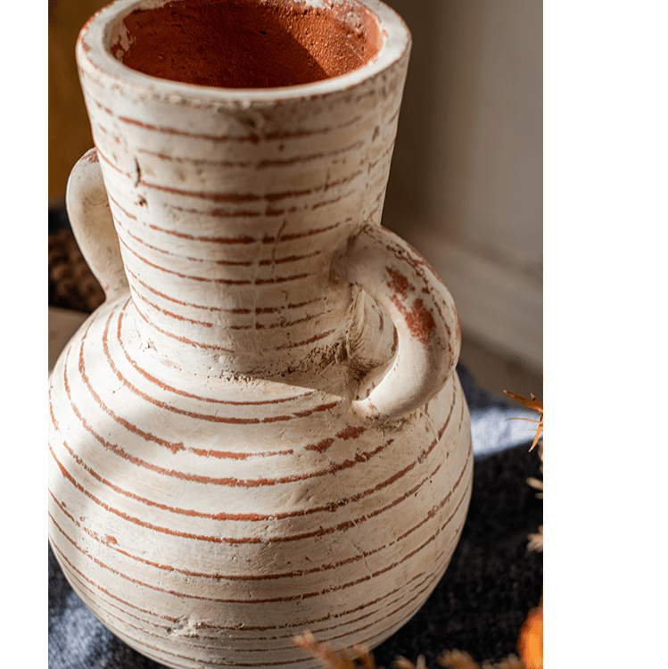 Terracotta Planter Vase with Handles, view 5