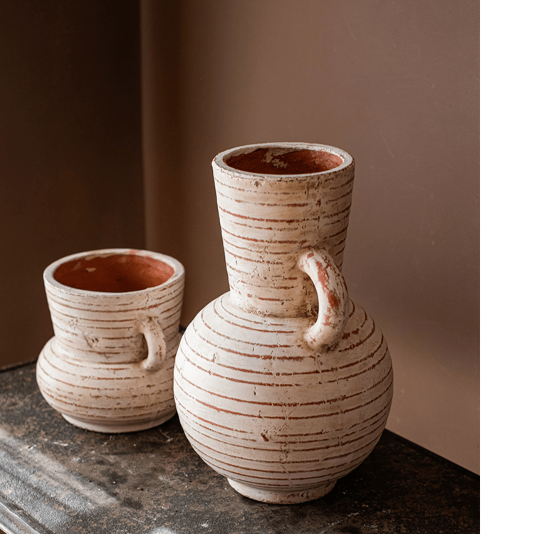 Terracotta Planter Vase with Handles, view 9