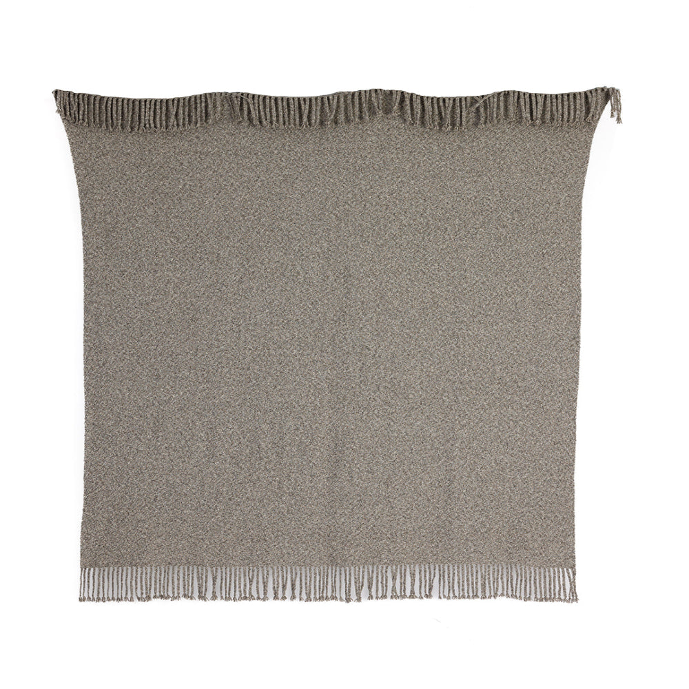 Kulsi Alpaca and Pima Cotton Throw, Graphite, alternate view