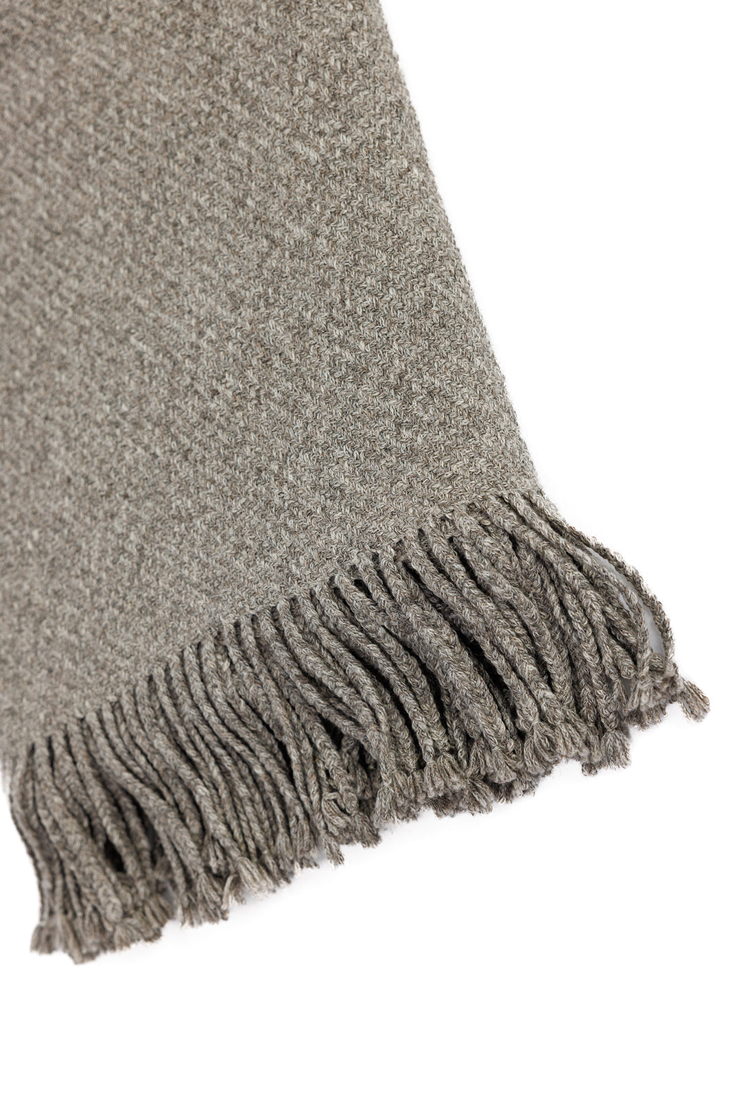 Kulsi Alpaca and Pima Cotton Throw, Graphite, another angle