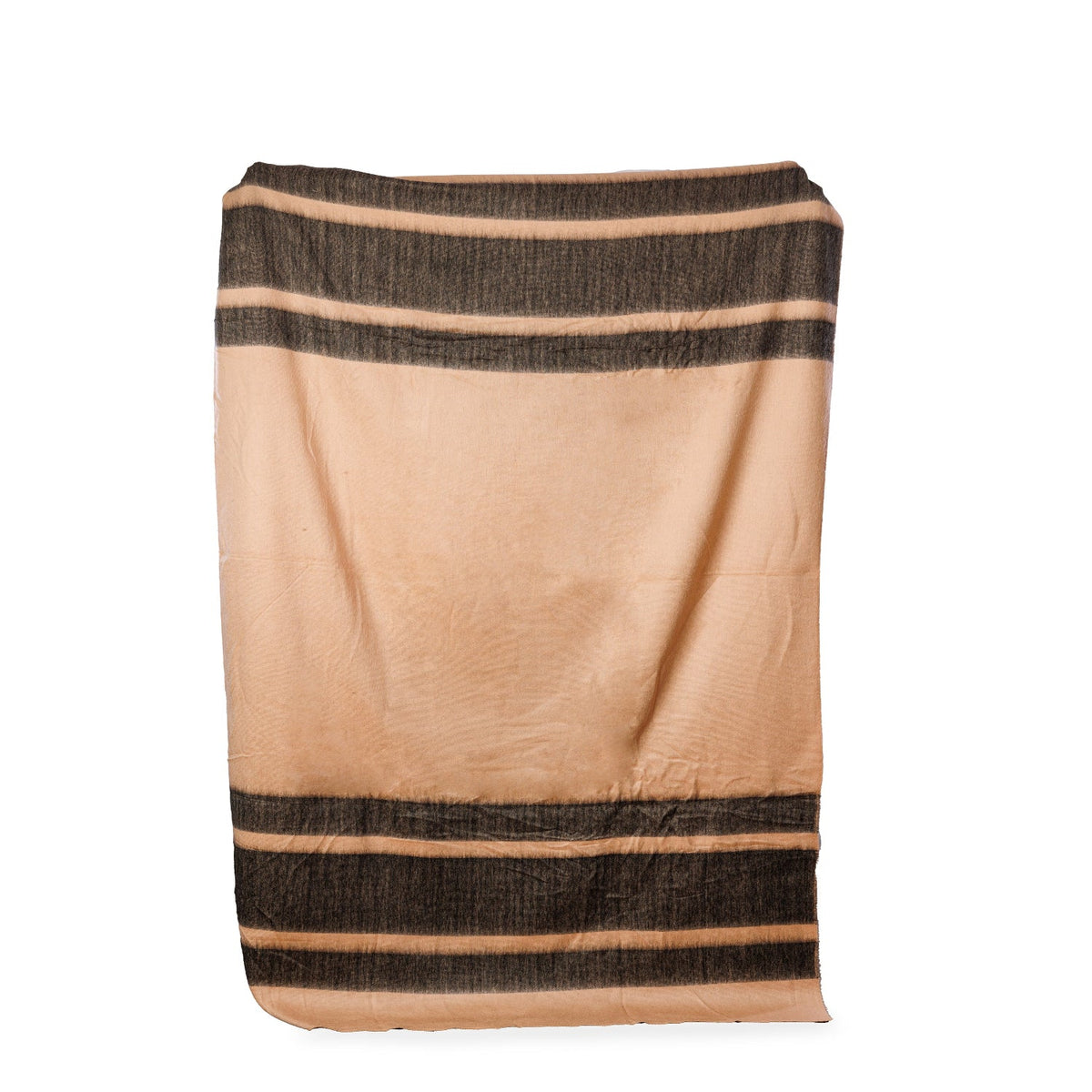 Kallpa Alpaca Throw, Peach and Charcoal, alternate view