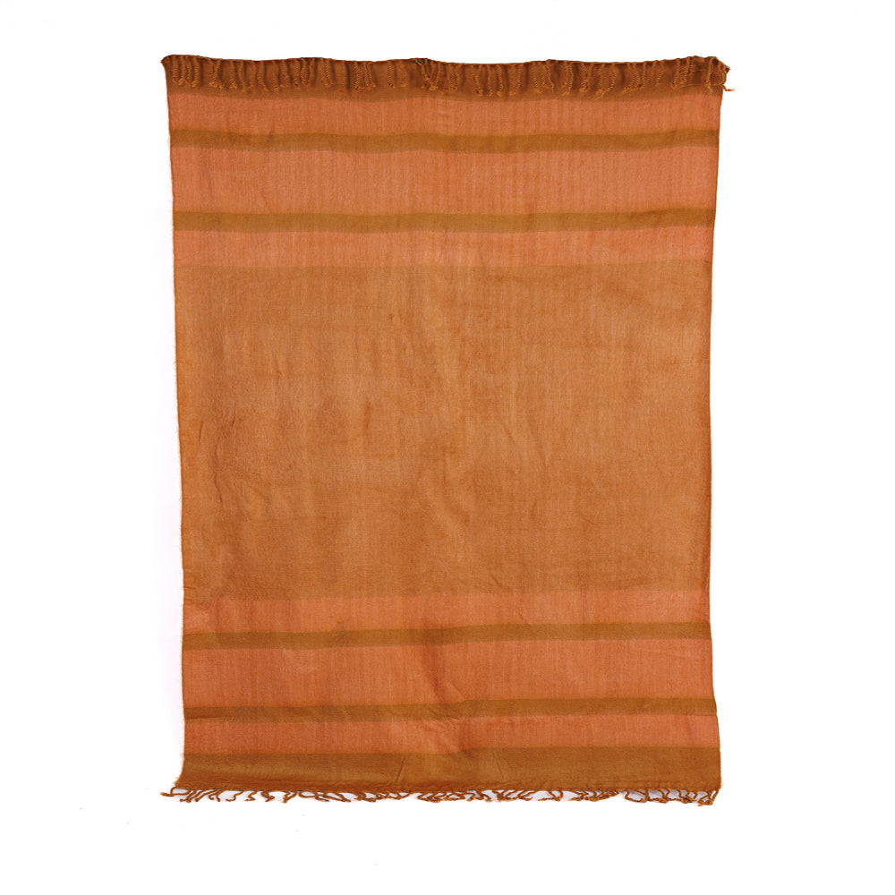 Kallpa Alpaca Throw, Copper and Coral, alternate view