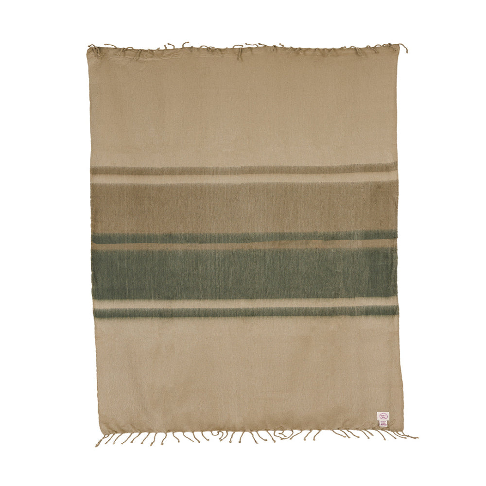 Kallpa Alpaca Throw, Tobacco Olive and Khaki, alternate view