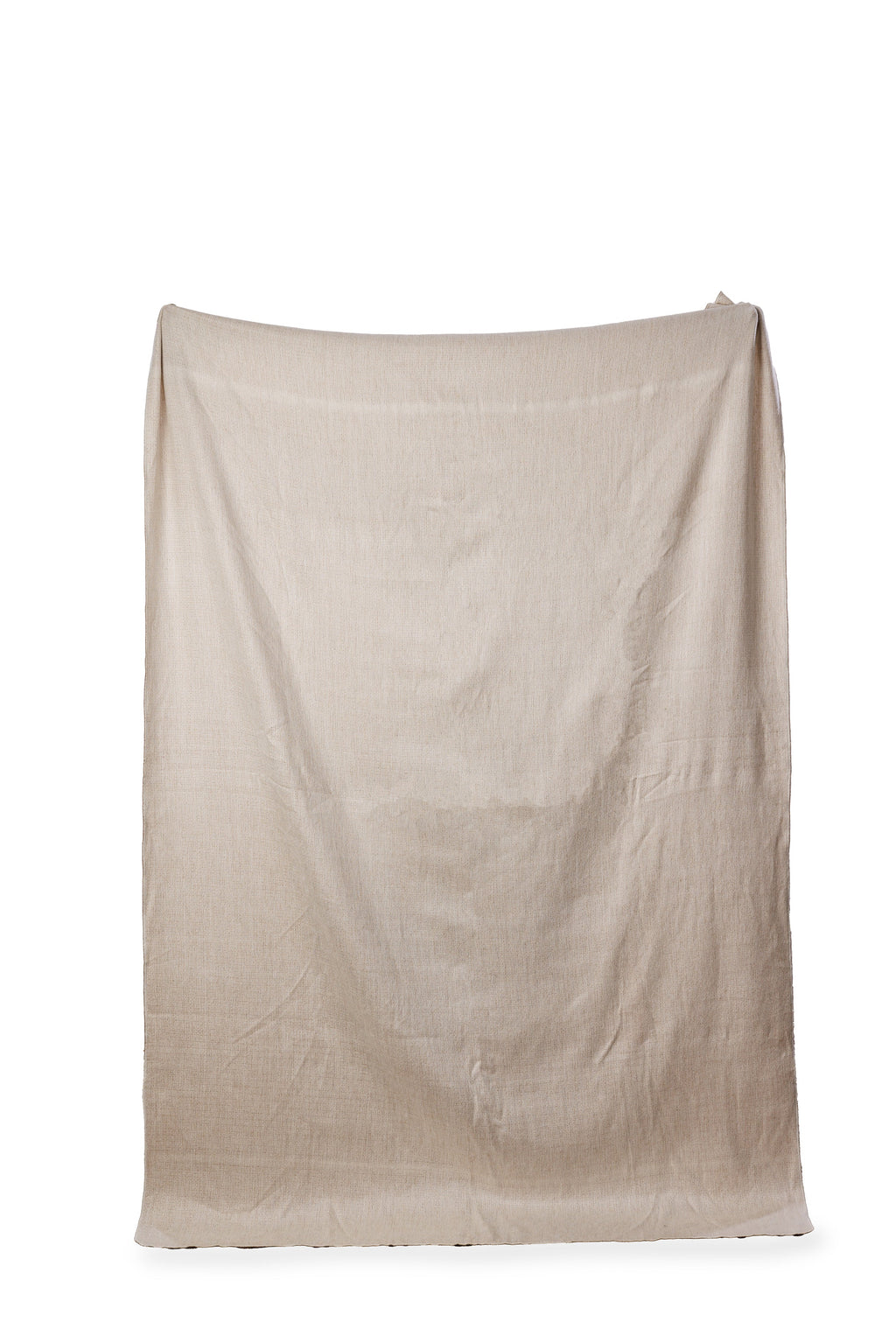Kani Reversible Alpaca Throw, Camel and Cream, detail view
