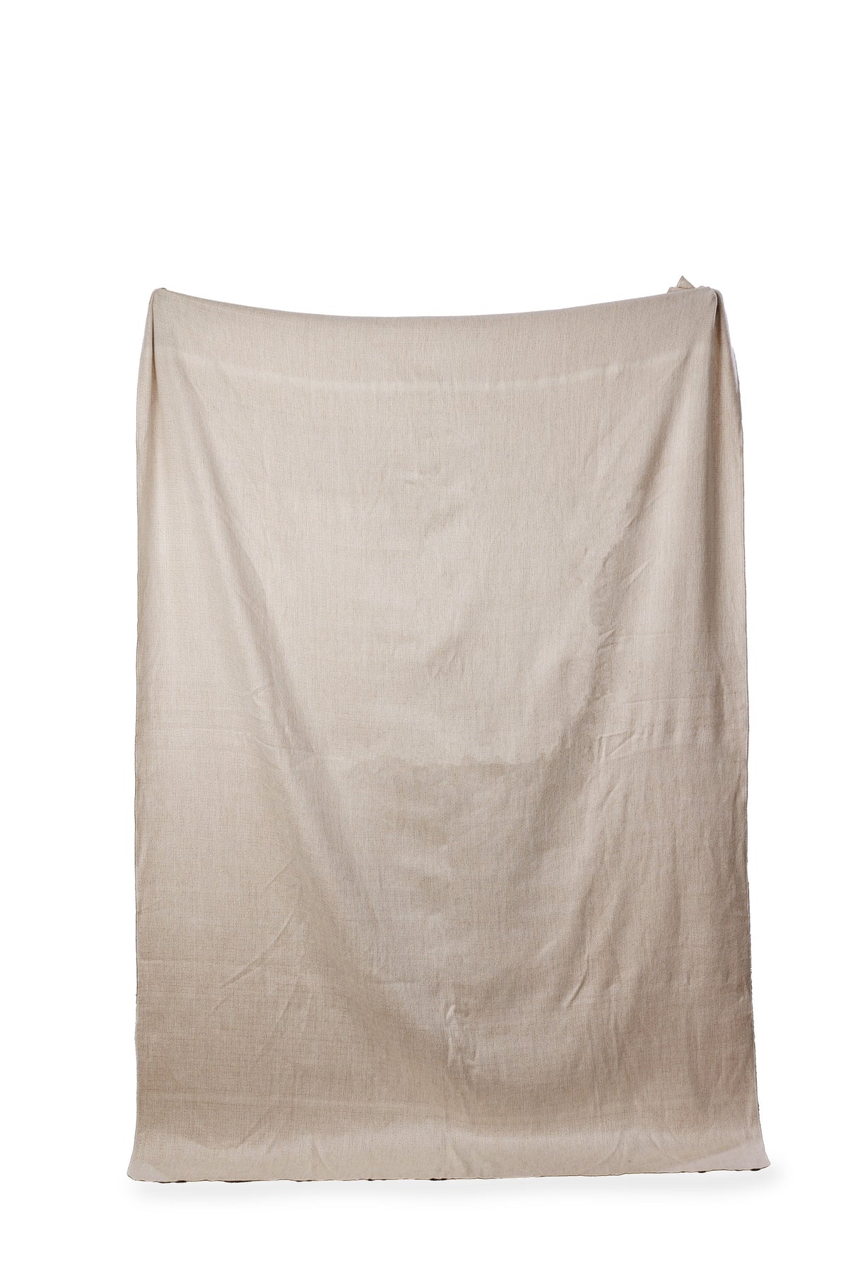 Kani Reversible Alpaca Throw, Camel and Cream, detail view
