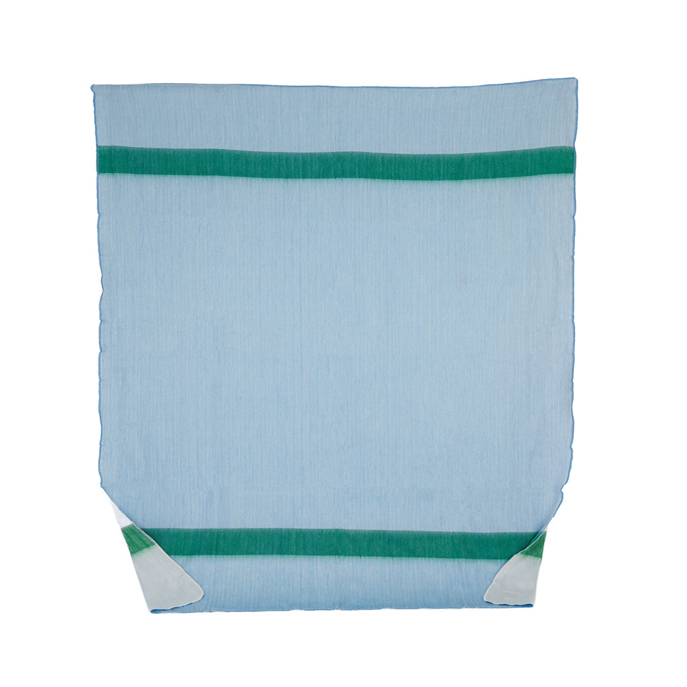 Kani Reversible Alpaca Throw, Powder Blue and Green, alternate view