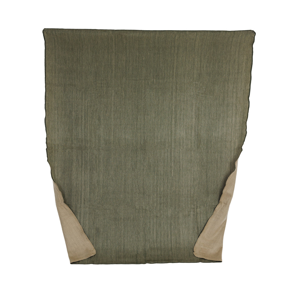 Kani Reversible Alpaca Throw, Khaki and Olive, alternate view