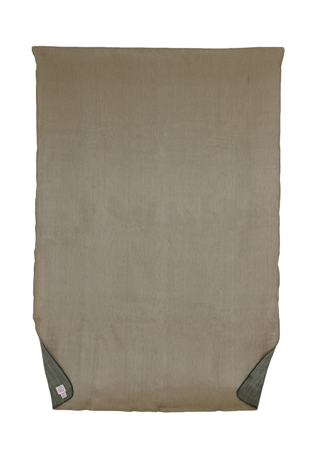 Kani Reversible Alpaca Throw, Khaki and Olive, detail view