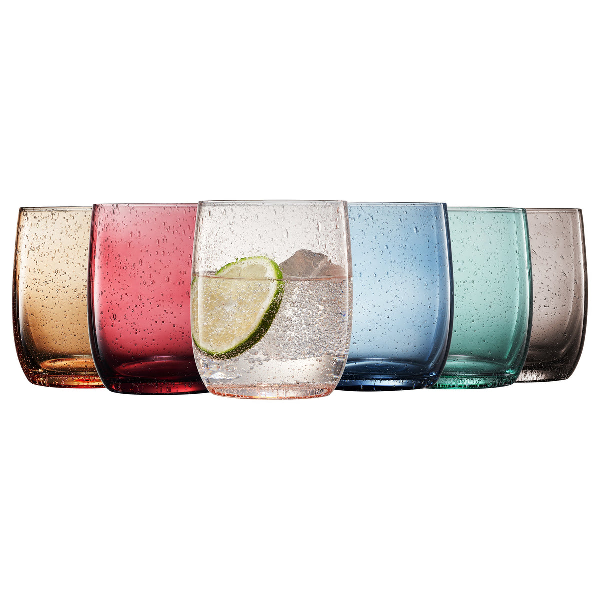 Recycled Mexican Glass Lowballs, Set of 6