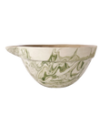 Marbled Olive Green Mixing Bowls, Set of 3