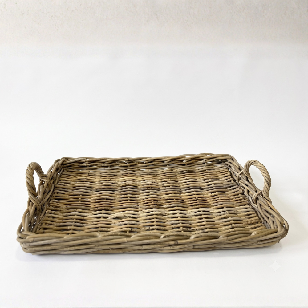 Cole Rattan Serving Tray, alternate view