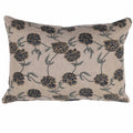 Maria Linen Floral Pillow Cover, Indigo