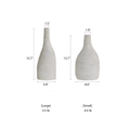 Narrow Neck White Ceramic Vase, view 8