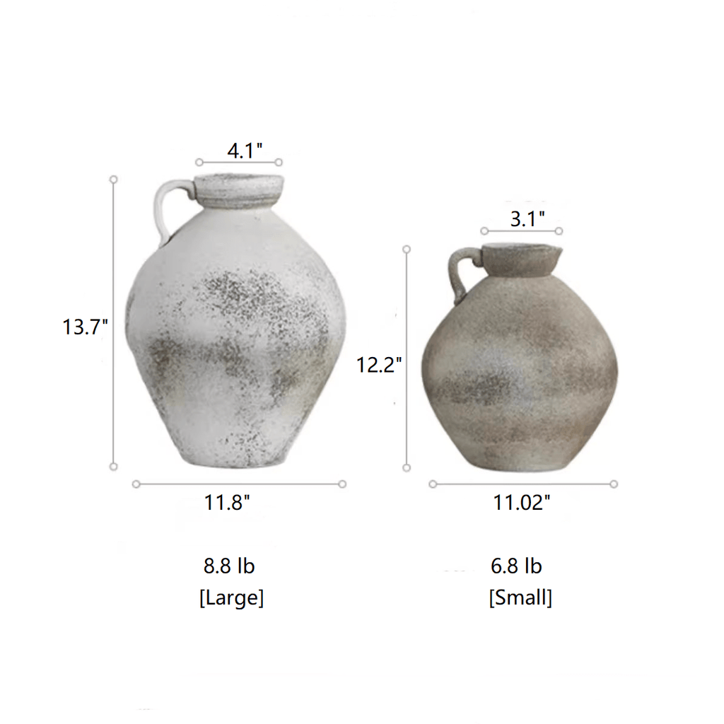 Watertight Cement Vase with Handle, view 10