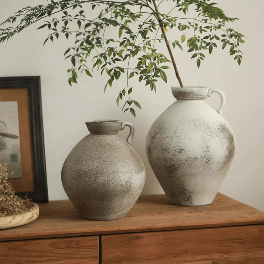 Watertight Cement Vase with Handle, alternate view