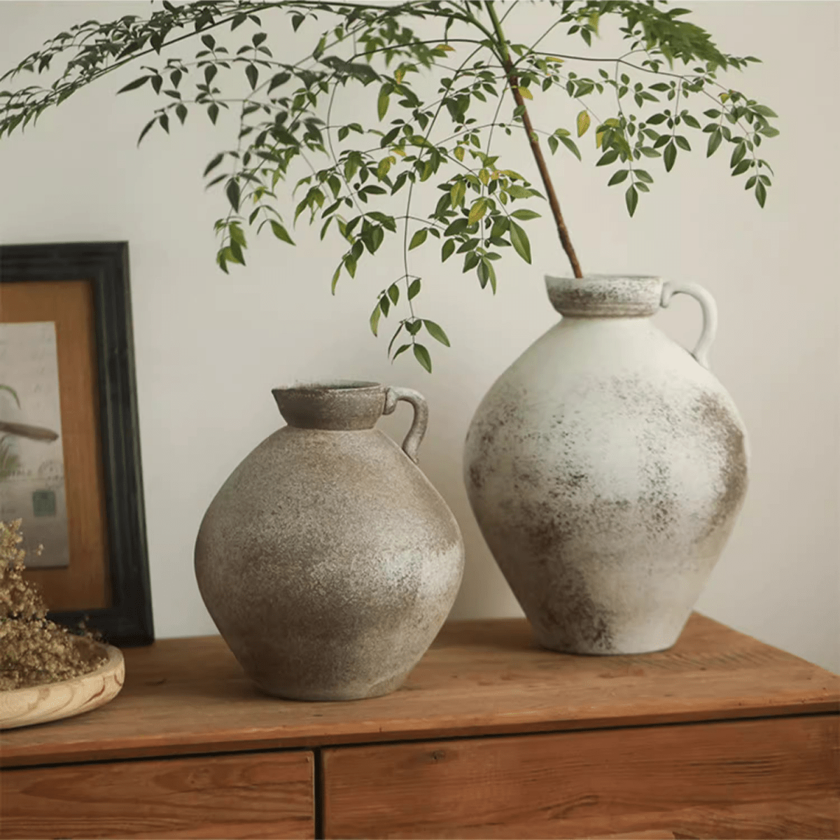 Watertight Cement Vase with Handle, alternate view
