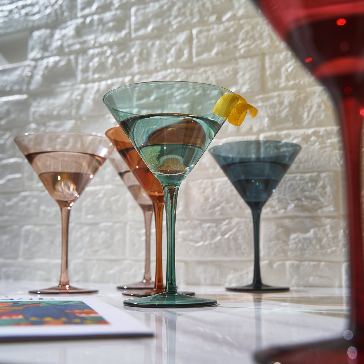 Tonal Martini Glasses, Set of 6, view 6