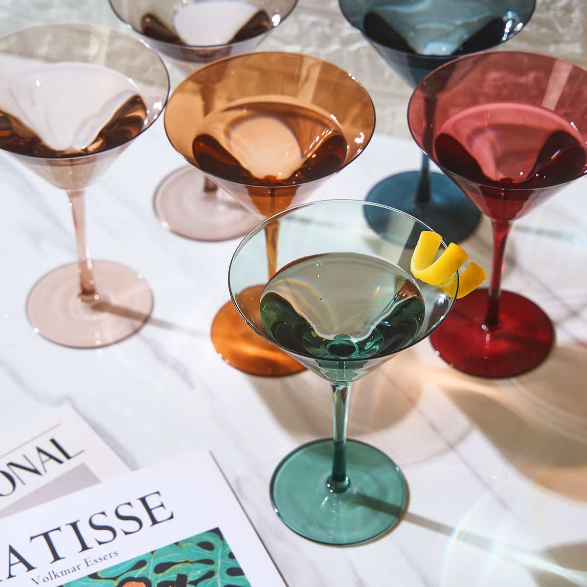 Tonal Martini Glasses, Set of 6, view 5