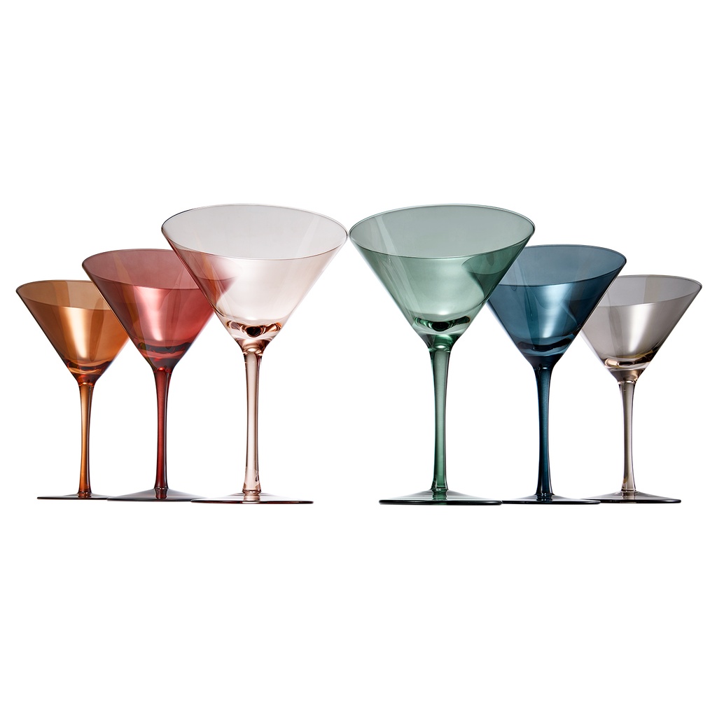 Tonal Martini Glasses, Set of 6